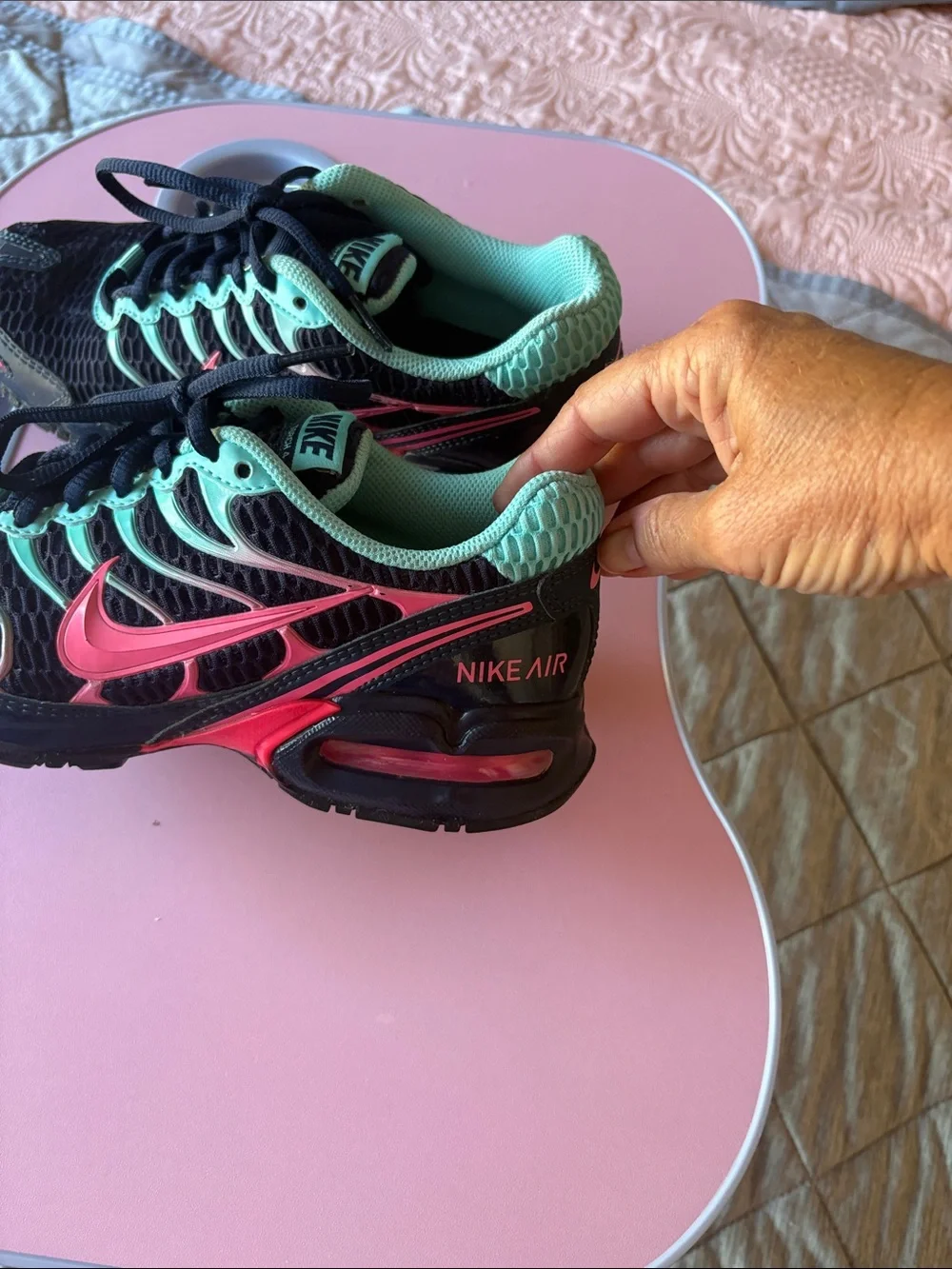 Nike Women’s Athletic Shoes - navy blue with Pink & Mint